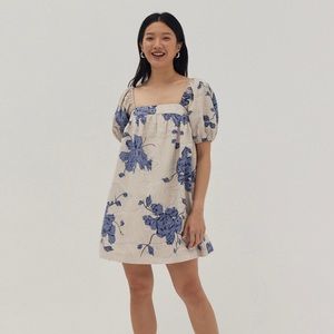 Love Bonito Harlan Puff Sleeve Dress in Prosperous Blooms XL